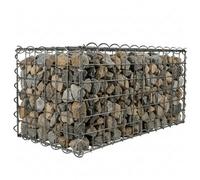 Woodside Heavy Duty Gabion Basket Garden Mesh Wire Cage 45 X 45 X 60Cm Galvanised Steel Landscaping Basket