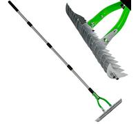 Woodside Heavy Duty Lawn Thatching Rake Adjustable 19 Blade Moss & Thatch Removal Rake