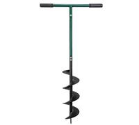 Woodside Heavy Duty Manual Post Hole Digger Fence Post Auger Steel 6" Ground Drill With Comfortable Rubber Handles