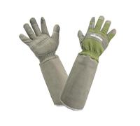 Woodside Heavy Duty Thorn Resistant Gardening Gloves with Forearm Protection - Long Sleeve Gauntlet Garden Gloves, Reinforced Thumb, Cushioned Palm, Non-Slip Grip
