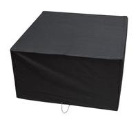 Woodside Heavy Duty Waterproof Garden Rattan Cube Set Cover Black 135X135X74Cm