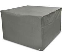 Woodside Heavy Duty Waterproof Garden Rattan Cube Set Furniture Cover L: 135cm x W: 135cm x H: 74cm GREY