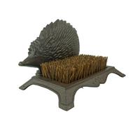 Woodside Hedgehog Cast Iron Boot Scraper & Brush Heavy Duty Outdoor Shoe Cleaner 25Cm