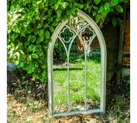 Woodside Holtby Xl Decorative Arched Outdoor Garden Mirror, 61Cm X 112Cm
