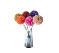 Woodside Home Living Artificial Chrysanthemum Ball Flowers - Multi Coloured Set of 6