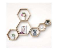 Woodside Home Living Honeycomb Hexagon Shelves - Set Of 6 Lw