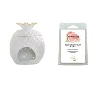 Woodside Home Living Pineapple Design Tealight Burner With Free Wax Melt Pink Grapefruit & Lily