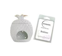 Woodside Home Living Pineapple Shaped Wax Melt Burner With Free Wax Melt - Bedtime
