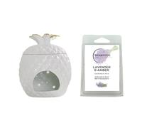 Woodside Home Living Pineapple Shaped Wax Melt Burner With Free Wax Melt - Lavender & Amber