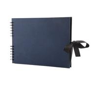 Woodside Home Living Ribbon Tie Scrap Book Style Photo Album 29Cm X 21.5Cm - Denim Blue