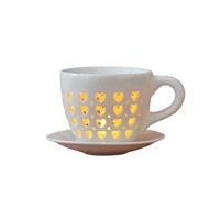 Woodside Home Living Tea Cup & Saucer Wax Melt Warmer - Hearts