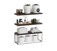 Woodside Home Living Wall Mounted Floating Shelf Set