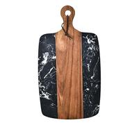 Woodside Home Living Wood & Marble Chopping Serving Cheese Charcuterie Board (Black)