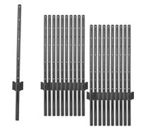 Woodside Metal Fence Posts 3ft 20 Pack | Heavy Duty Steel Fence Stakes with Integrated Hooks & Ground Anchors | Black Garden Fence Posts for Wire Fencing, Mesh & Boundary Support