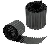 Woodside Metal Garden Border Edging 5M X 16.5Cm Decorative Black Finish For Lawn/pathways