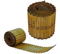 Woodside Metal Garden Border Edging 5M X 16.5Cm Decorative Rusted Finish For Lawn/pathway