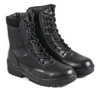 Woodside Nitehawk Army/military Patrol Black Leather Combat Boots Outdoor Cadet Security Size 8
