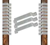 Woodside Pack of 20 Fence Panel Security Brackets - Fits 4” x 4” Posts - Strong, Galvanised Steel - for Concrete or Wood - Predrilled, Fixings Included