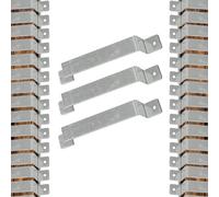 Woodside Pack of 30 Fence Panel Security Brackets - Fits 4” x 4” Posts - Strong, Galvanised Steel - for Concrete or Wood - Predrilled, Fixings Included