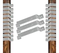Woodside Pack of 50 Fence Panel Security Brackets - Fits 4” x 4” Posts - Strong, Galvanised Steel - for Concrete or Wood - Predrilled, Fixings Included