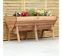 Woodside Raised Wooden Garden Bed Planter for Plants & Vegetables, Elevated Herb Box