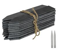 Woodside Slate Garden Markers and Chalk Set, 20 Pack