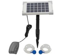 Woodside Solar Oxygenator Air Pump for Pond - 2.5W Aerator 2 Air Stone Oxygen Pump for Garden, Aquarium Fish Tank