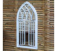 Woodside Truro Xl Decorative Arched Outdoor Garden Mirror