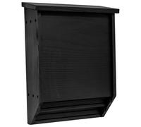Woodside Wooden Bat House Box For Roosting & Nesting 2 Chamber Garden Habitat Black