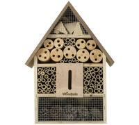 Woodside Wooden Insect Bee House Natural Wood Bug Hotel Shelter Garden