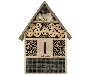 Woodside Wooden Insect Bee House Natural Wood Bug Hotel Shelter Garden