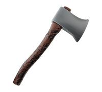 Woodsman Axe With Brown Handle Fancy Dress Accessory - Pack of 1 - Plastic Axe Prop With Wooden Handle - Halloween School Book Week World Book Day Fancy Dress Costume Accessory