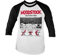Woodstock 3 Day Ticket Baseball Long Sleeve Tee PS-19-WSTCK005-H84-11
