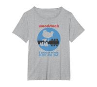 Woodstock - ... and Love T-Shirt, Women's Plus, Heather Grey, 3X