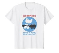 Woodstock - ... and Love T-Shirt, Youth, White, Small