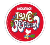 Woodstock Badge Love Revolution Sticker Size S (10 x 10 cm)