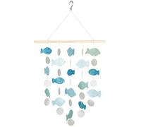 Woodstock Chimes Chime, nylon Aluminum, Fish Capiz-Inline