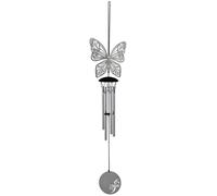 Woodstock Chimes FLBU Butterfly Flourish Chime - Silver