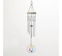 Woodstock Chimes Habitats Silver Wind Chime - Glass Owl Woodstock Chimes Multicolor