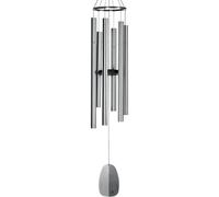 Woodstock Chimes Large Deep Tone Outdoor Wind Chime in Silver Woodstock Chimes Silver
