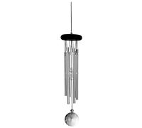 Woodstock Chimes Meditation Crystal Wind Chime - Silver Woodstock Chimes Silver