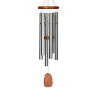Woodstock Chimes Medium Amazing Grace Silver Wind Chime Woodstock Chimes Silver