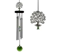 Woodstock Crystal Green Tree Of Life Wind Chime