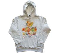 Woodstock Hoodie Splatter Logo Official Mens Off White Pullover XL