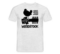 Woodstock Logo White 3 Days of Peace & Music Men's T-Shirt