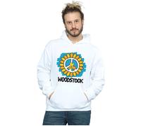 Woodstock Men's Flower Peace Hoodie in White | Size: 3XL Woodstock White 3XL