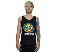 Woodstock Men's Flower Peace Vest Black X-Large