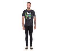Woodstock T Shirt Peace and Music Poster new Official Mens Black Snow Wash