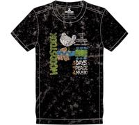Peace and Music Snow Wash T Shirt Woodstock Black XXL