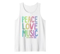 Woodstock The Love, Peace, Music Tank Top
